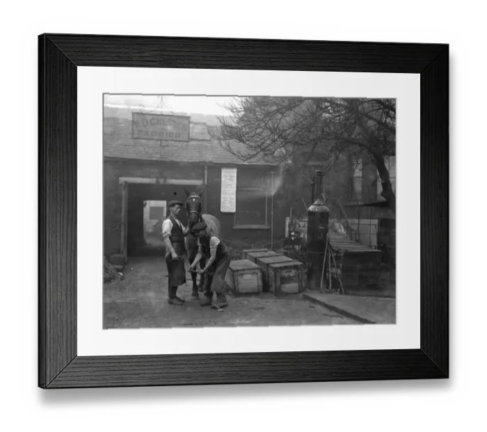 Framed Print : Farrier At Work