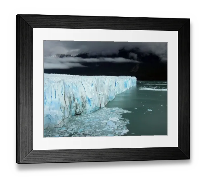Framed Print : Glaciar Perito Moreno moving into Lago Argentino Framed Print : Glaciar Perito Moreno moving into Lago Argentino
