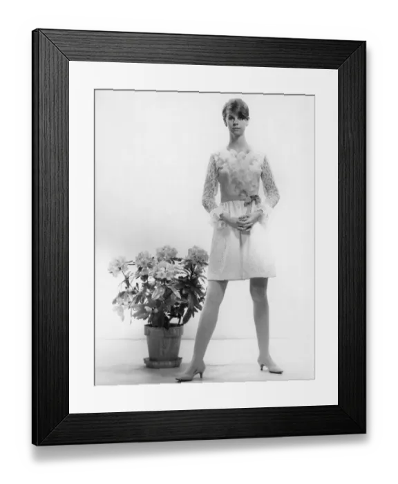 Framed Print : Woman in 1960s clothing Framed Print : Woman in 1960s clothing