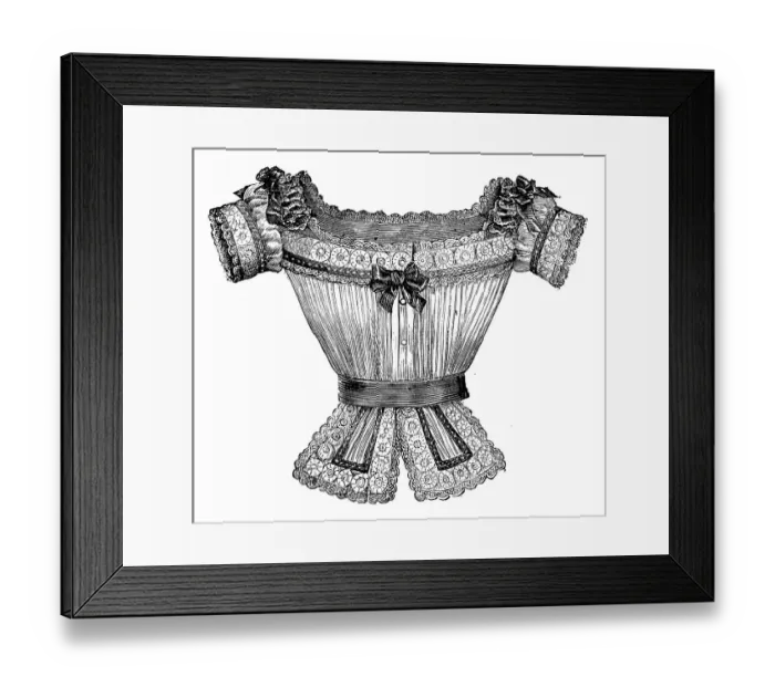 Framed Print : Fashion clothes and hairstyle models from the 1800s Framed Print : Fashion clothes and hairstyle models from the 1800s