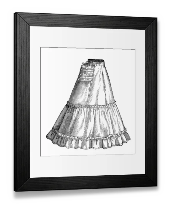 Framed Print : Fashion clothes and hairstyle models from the 1800s Framed Print : Fashion clothes and hairstyle models from the 1800s