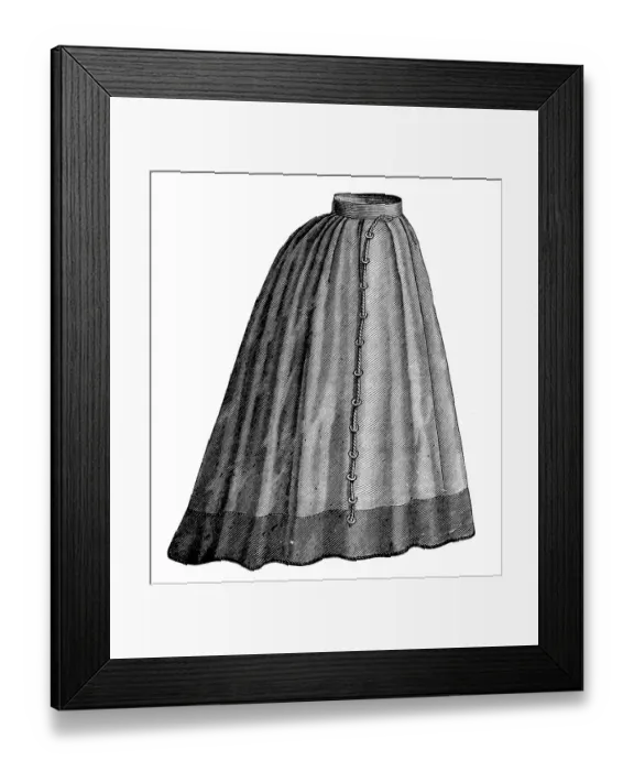 Framed Print : Fashion clothes and hairstyle models from the 1800s Framed Print : Fashion clothes and hairstyle models from the 1800s