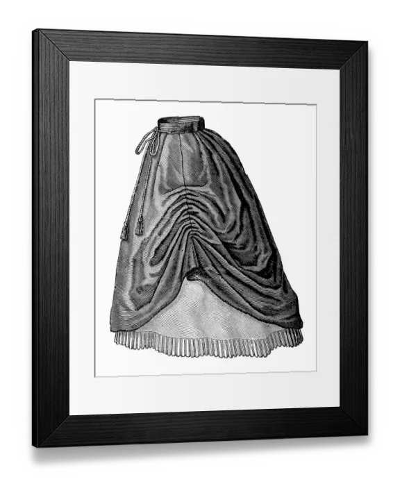Framed Print : Fashion clothes and hairstyle models from the 1800s Framed Print : Fashion clothes and hairstyle models from the 1800s