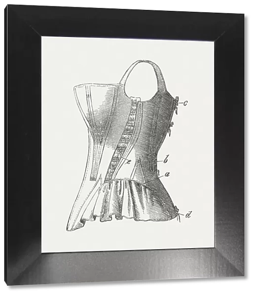 Corset (1855), wood engraving, published in 1883