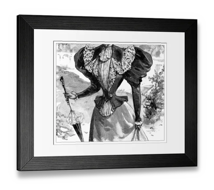 Framed Print : Antique illustration from French fashion magazine Framed Print : Antique illustration from French fashion magazine