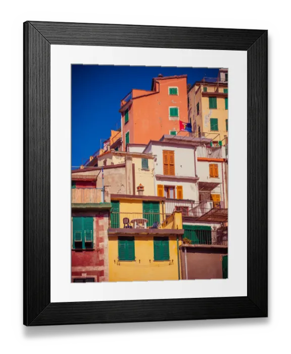 Framed Print : facades at Riomaggiore Framed Print : facades at Riomaggiore
