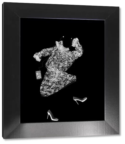 Dancing dress, shoes and MP3, X-ray