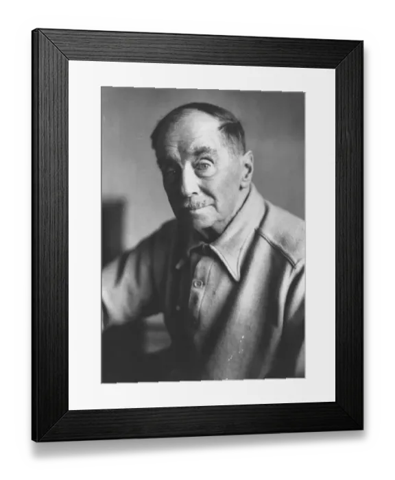 Framed Print : H G Wells. 1944: H G Wells (Herbert George Wells Framed Print : H G Wells. 1944: H G Wells (Herbert George Wells