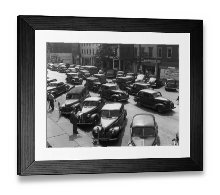 Framed Print : Main Street Parking Framed Print : Main Street Parking