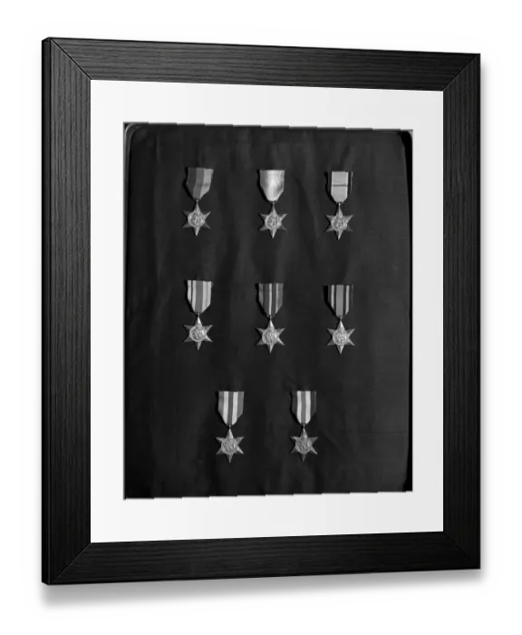 Framed Print : War Medals