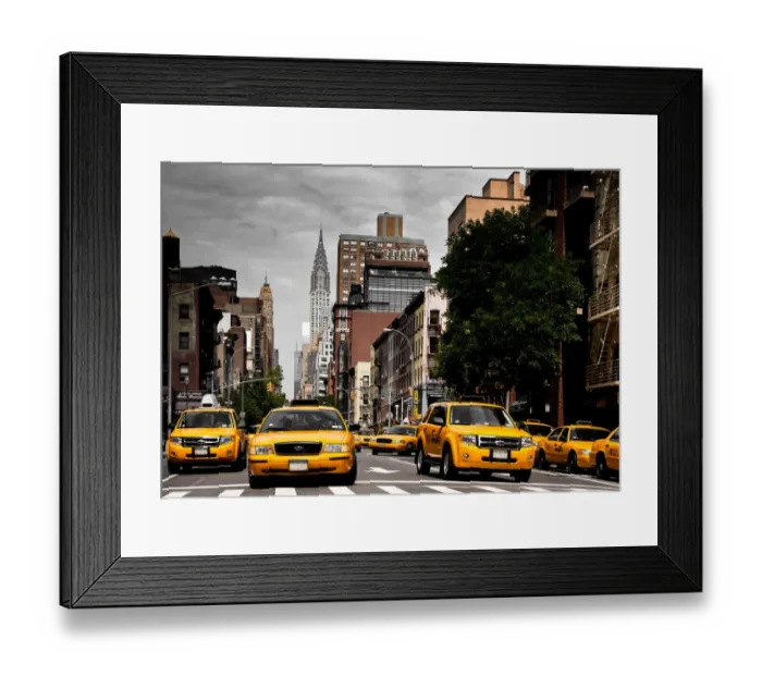 Framed Print : Taxis On Lex Framed Print : Taxis On Lex