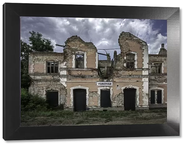 War Damaged Train Station, Vukovar, Croatia