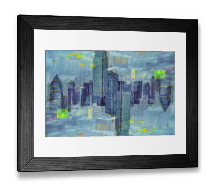 Framed Print : The Urban Shapes of the Dallas Skyline Framed Print : The Urban Shapes of the Dallas Skyline