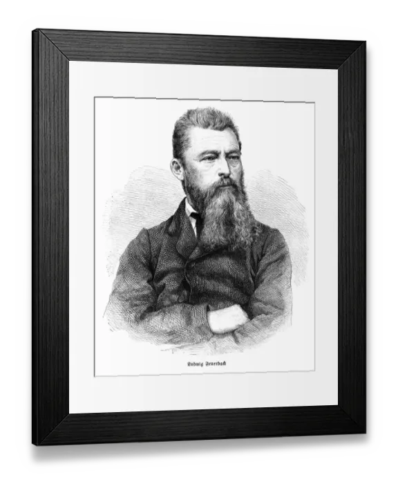 Framed Print : Ludwig Andreas von Feuerbach portrait 1872 Framed Print : Ludwig Andreas von Feuerbach portrait 1872