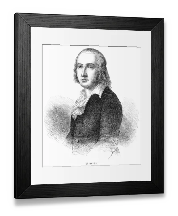 Framed Print : Johann Christian Friedrich HAolderlin german poet portrait 1859 Framed Print : Johann Christian Friedrich HAolderlin german poet portrait 1859