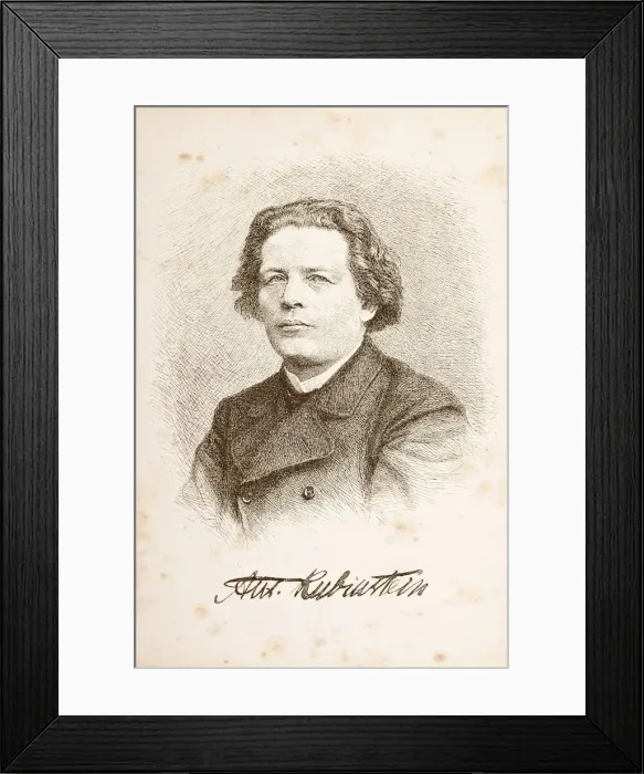 Framed Print : Engraving of russian composer Anton Rubinstein from 1882 Framed Print : Engraving of russian composer Anton Rubinstein from 1882