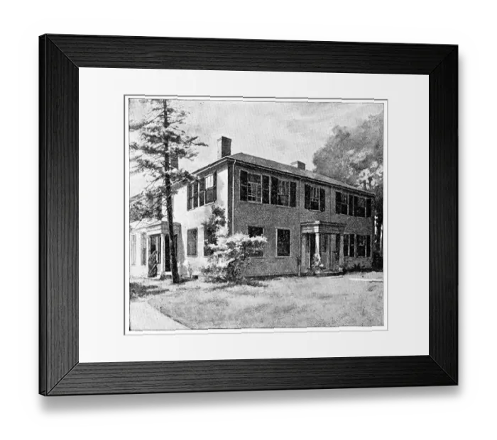 Framed Print : Ralph Waldo Emerson House in Concord, Massachusetts, United States - 19th Century
