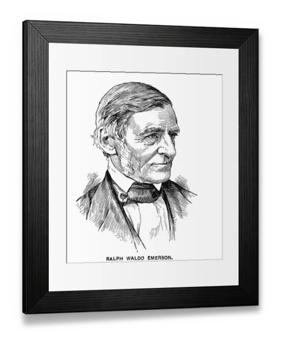 Framed Print : Portrait of Ralph Waldo Emerson, American essayist, lecturer, philosopher, and poet Framed Print : Portrait of Ralph Waldo Emerson, American essayist, lecturer, philosopher, and poet