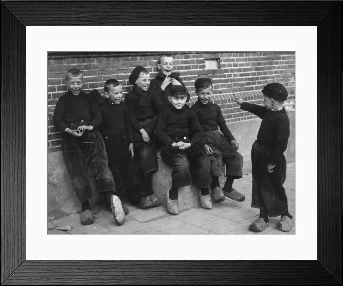 Framed Print : Boys In Clogs Framed Print : Boys In Clogs