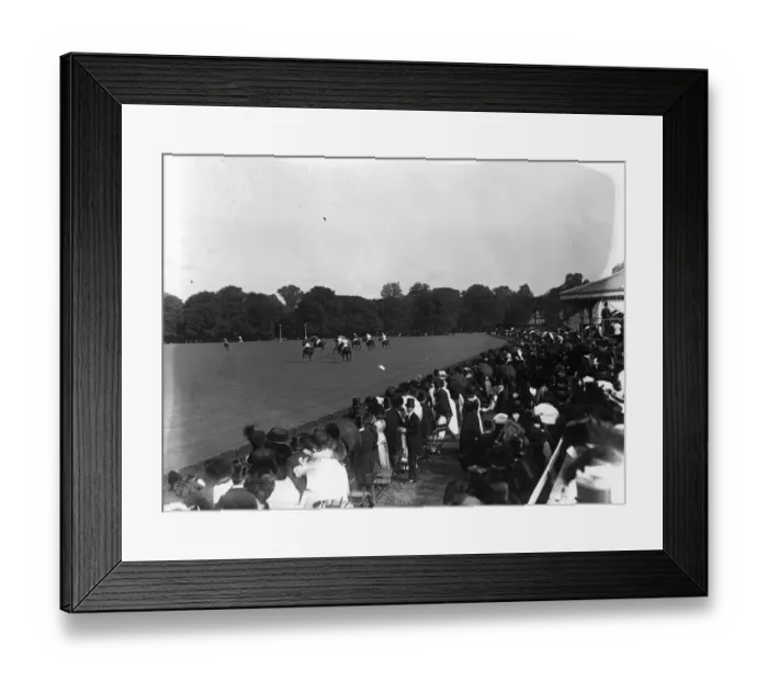 Framed Print : Crowd Watches Polo