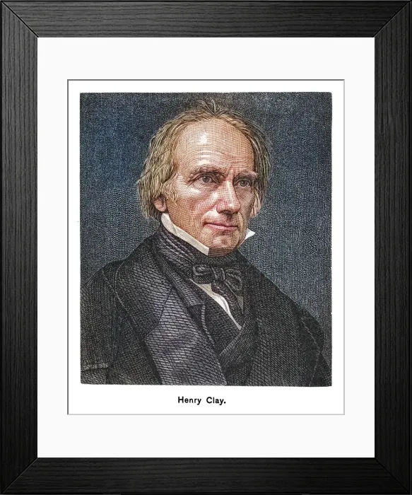 Framed Print : Portrait of Henry Clay, Sr. - American lawyer, politician, and skilled orator Framed Print : Portrait of Henry Clay, Sr. - American lawyer, politician, and skilled orator