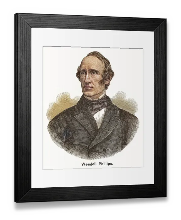 Framed Print : Portrait of Wendell Phillips, American abolitionist, advocate for Native Americans Framed Print : Portrait of Wendell Phillips, American abolitionist, advocate for Native Americans