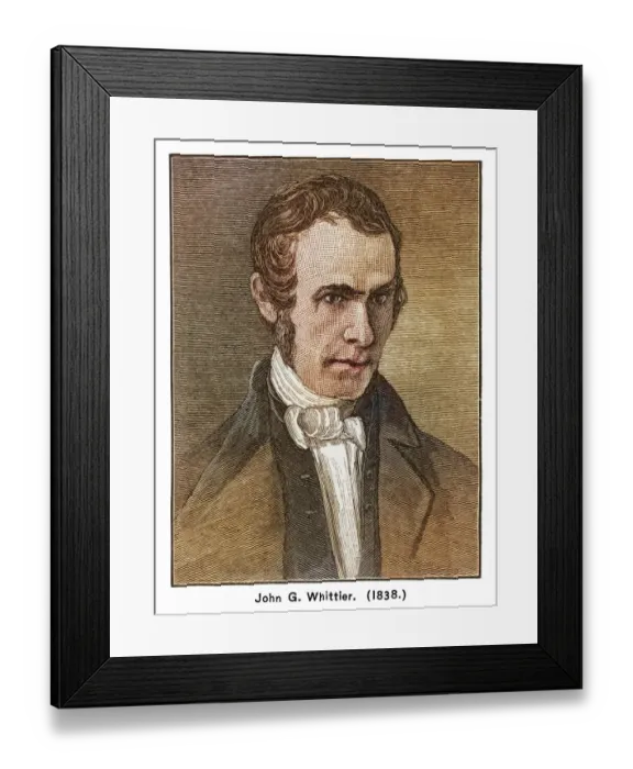 Framed Print : Portrait of John Greenleaf Whittier, American Quaker poet Framed Print : Portrait of John Greenleaf Whittier, American Quaker poet