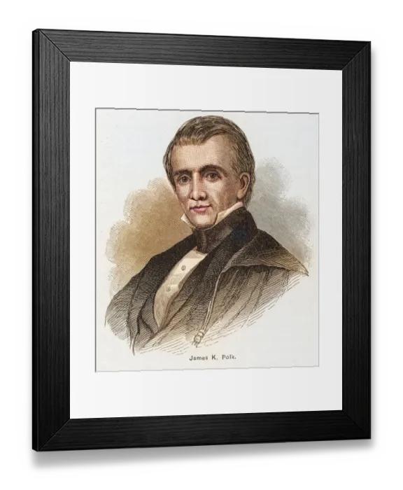Framed Print : Portrait of James Knox Polk, 11th president of the United States