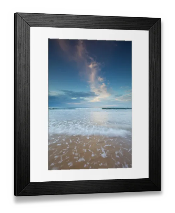 Framed Print : Seascape Photograph with Water Motion Framed Print : Seascape Photograph with Water Motion