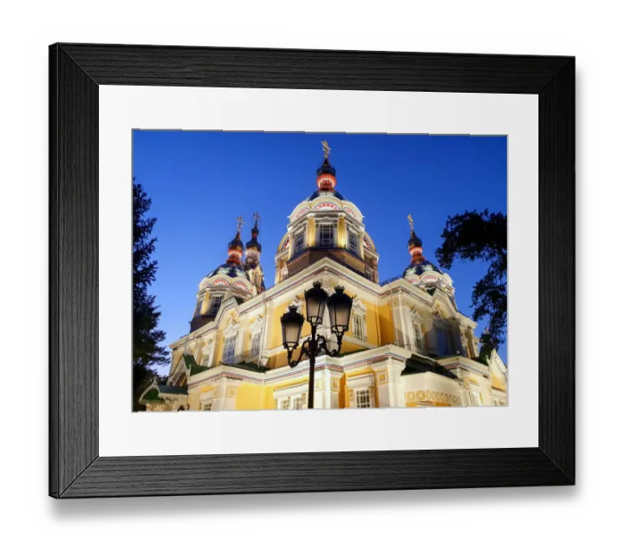 Framed Print : Zenkov cathedral in the evening, Almaty, Kazakhstan Framed Print : Zenkov cathedral in the evening, Almaty, Kazakhstan