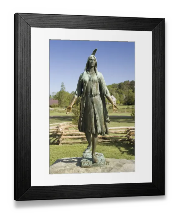 Framed Print : USA, Virginia, Jamestown, Pocahontas Statue Framed Print : USA, Virginia, Jamestown, Pocahontas Statue