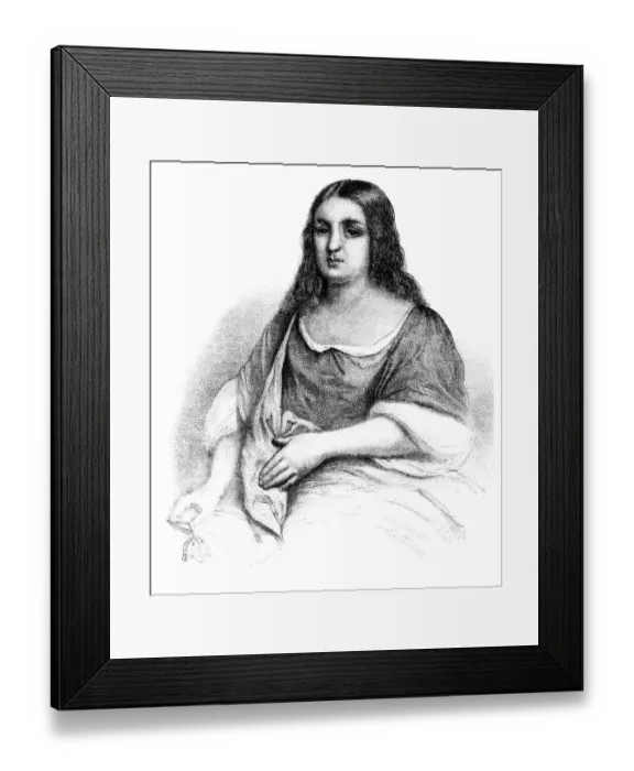 Framed Print : Pocahontas native american portrait 1861 Framed Print : Pocahontas native american portrait 1861