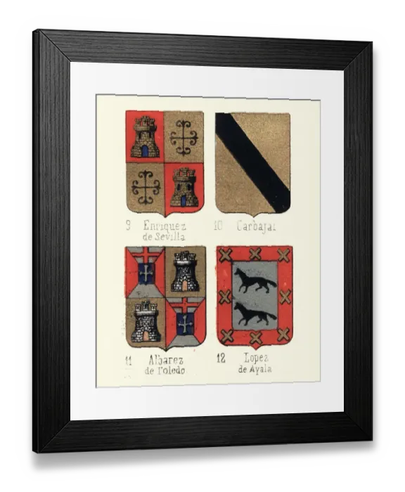 Framed Print : Heraldry - Coat of Arms of Spain Framed Print : Heraldry - Coat of Arms of Spain
