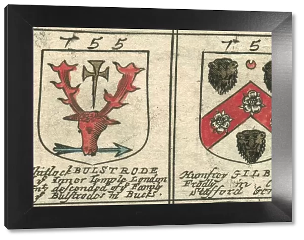 Coat of arms 17th century Bulstrode and Gilbert