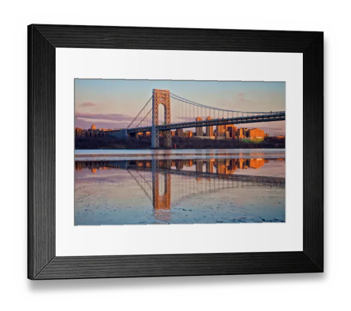 Framed Print : Evening Sunlight on the George Washington Bridge Framed Print : Evening Sunlight on the George Washington Bridge