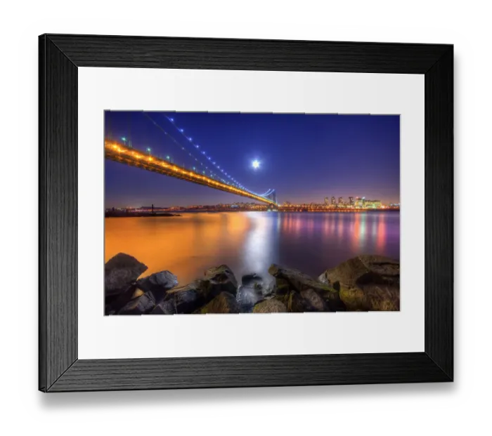 Framed Print : Bridge to moon