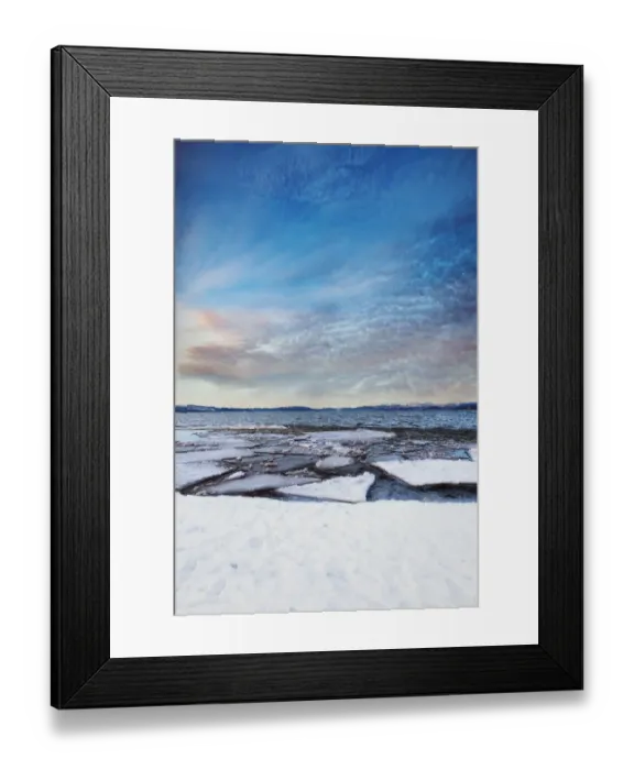 Framed Print : Sunset Over Frozen Lake Tahoe Framed Print : Sunset Over Frozen Lake Tahoe