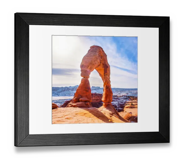 Framed Print : Delicate Arch at Arches National Park - Utah, in winter Framed Print : Delicate Arch at Arches National Park - Utah, in winter