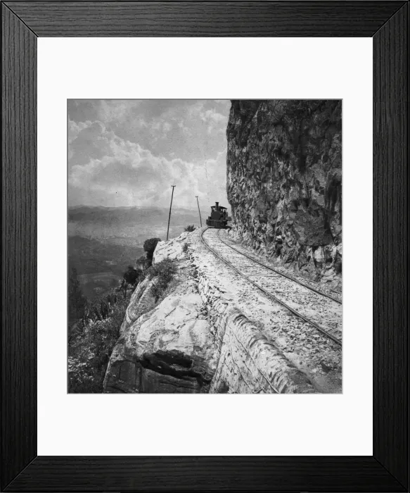 Framed Print : Rock Face Railway Framed Print : Rock Face Railway