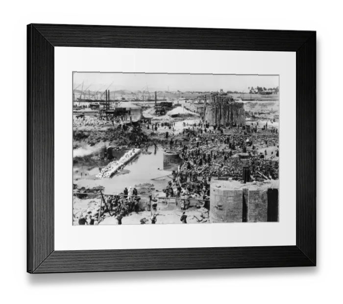 Framed Print : Dam Construction Framed Print : Dam Construction