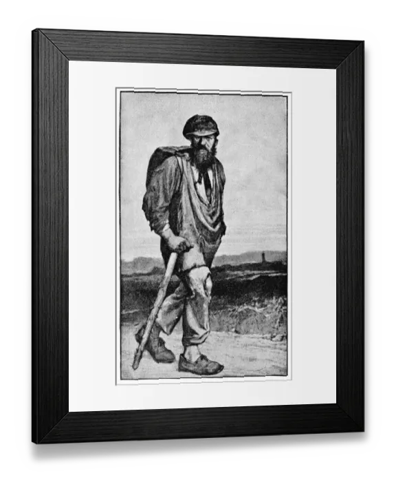 Framed Print : Jean Valjean by Gustave Brion - 19th Century