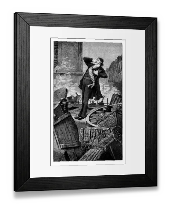 Framed Print : Crash - Scanned 1880 Engraving Framed Print : Crash - Scanned 1880 Engraving