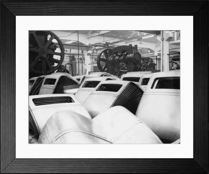 Framed Print : Car Parts. Stacks of motor car parts at the Opel Works. (Photo by James Abbe / Getty Images) Framed Print : Car Parts. Stacks of motor car parts at the Opel Works. (Photo by James Abbe / Getty Images)