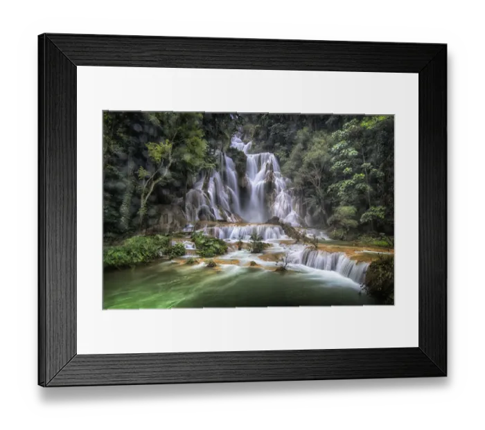 Framed Print : Kuang Si Waterfalls Framed Print : Kuang Si Waterfalls