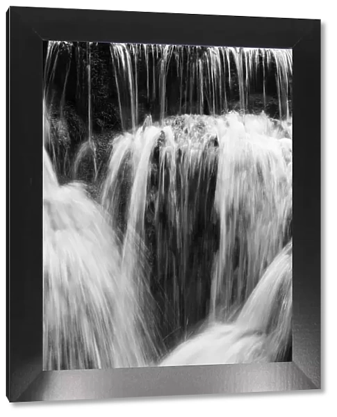 Full frame close-up of a cascade at the Tat Kuang Si Waterfalls near Luang Prabang in