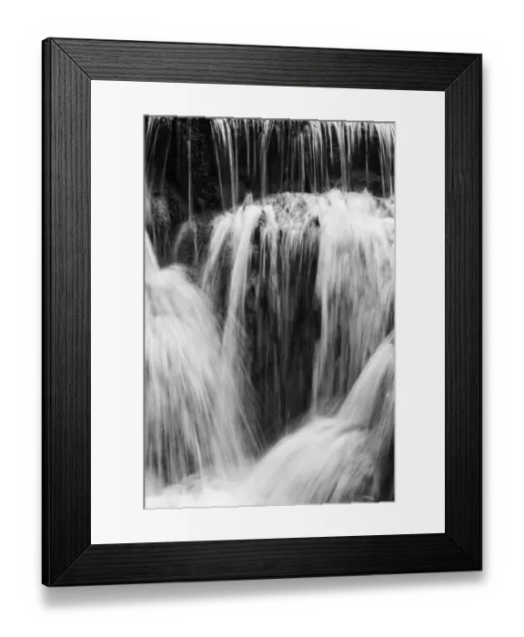 Framed Print : Full frame close-up of a cascade at the Tat Kuang Si Waterfalls near Luang Prabang in Framed Print : Full frame close-up of a cascade at the Tat Kuang Si Waterfalls near Luang Prabang in