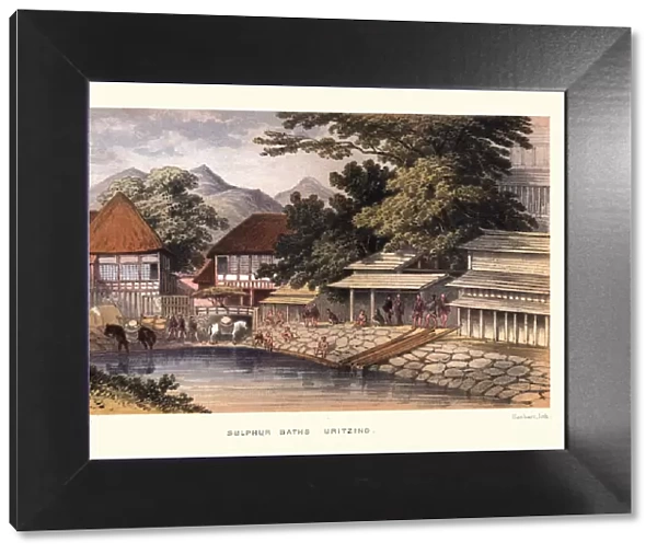 Sulphur Baths, Uritzino, Japan, 19th Century