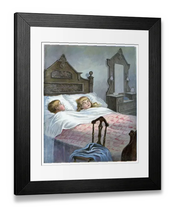 Framed Print : Children Asleep Framed Print : Children Asleep