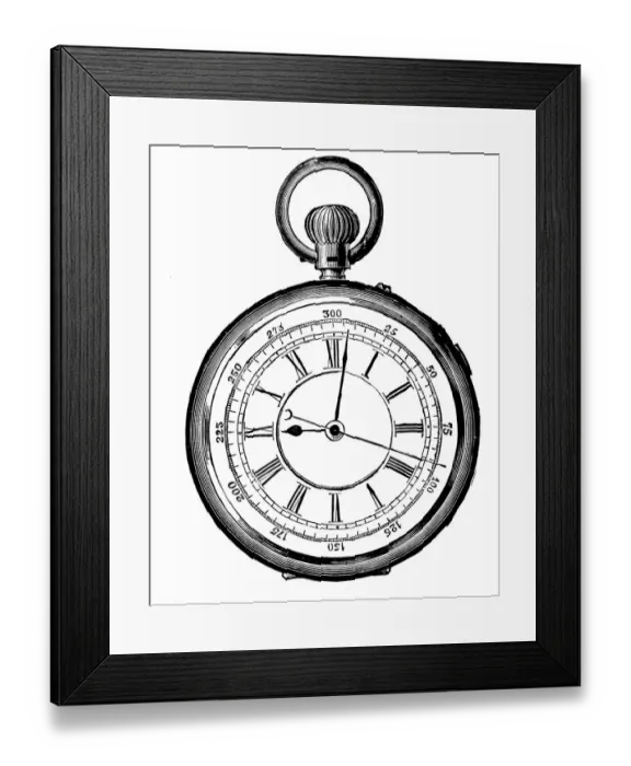 Framed Print : Old watch, 19th Century Framed Print : Old watch, 19th Century