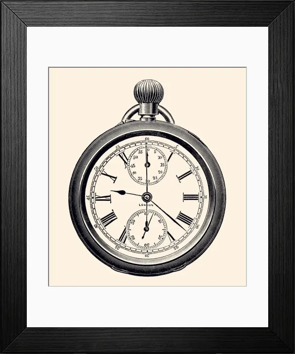 Framed Print : Pocket Watch (XXXL) Framed Print : Pocket Watch (XXXL)
